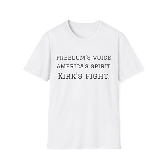Tribute T-Shirt for Charlie Kirk, Memorial Tee, Unisex Graphic Shirt, Freedom's Voice Shirt, Inspirational Apparel, Commemorative Fashion